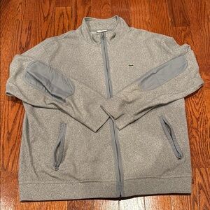 Lacoste Heather Gray Zip-Up Jacket